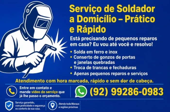 Soldador a domicílio - Porta e portões quebrados, manutenção Rápida.