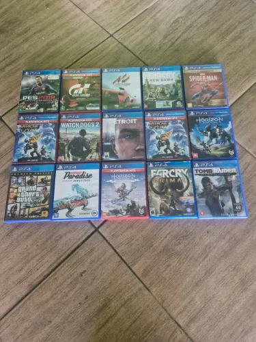 Jogos PlayStation 4 valor cada jogo a partir 110,00 aceito cartão de crédito cel whats