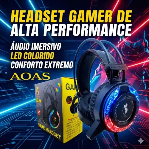 FONE GAMER HEADSET AS-90 - O PODEROSO QUE CABE NO BOLSO SOM DE CINEMA 50mm GRAVES TREMENDO