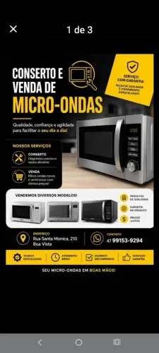 Conserto de microondas e venda