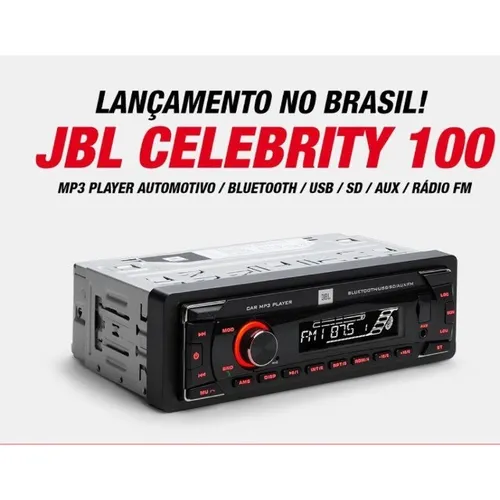 Auto radio Som JBL Bluetooth USB Rca auxiliar SD cartao de memoria Novo 1 ano de garantia