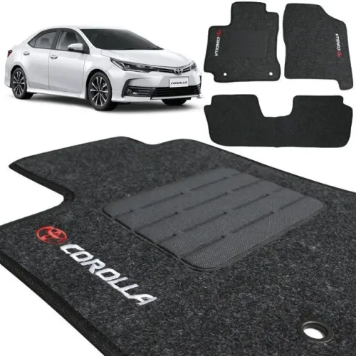 Tapete Carpete Toyota Corolla 2018 / 2019 - Grafite 3 Peças - Ecotap
