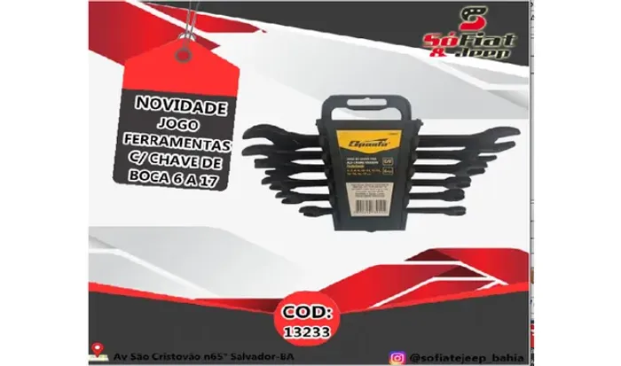 Kit de Ferramentas Profissional com Chave de Boca: Ideal para Todas as Tarefas!