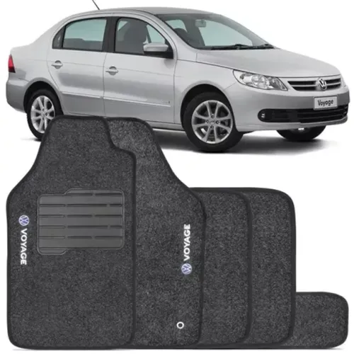 Tapete Carpete Volkswagen Voyage 2015/ - Grafite 3 Peças - Ecotap 