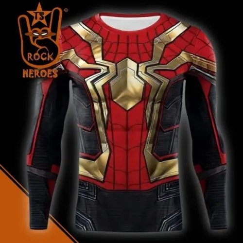 Camisa de Compressão Homem Aranha Sem Volta pra Casa Traje Invertido Rashguard Elastano