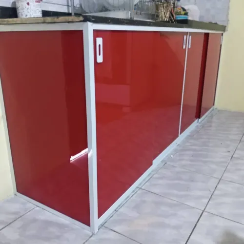 Armário de Cozinha no Vidro Temperado de 8mm