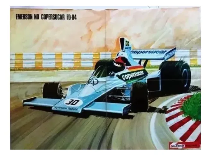 Pôster Copersucar FD04 Emerson Fittipaldi - Quatro Rodas