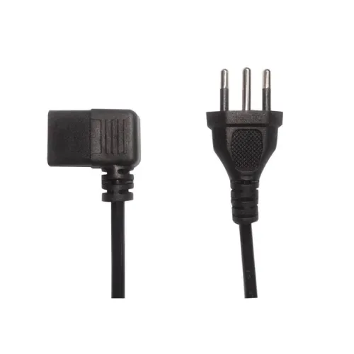 Cabo de Força Tripolar em L 90° PC Computador Monitor 3 Pinos Desktop Fonte 1.8 metros