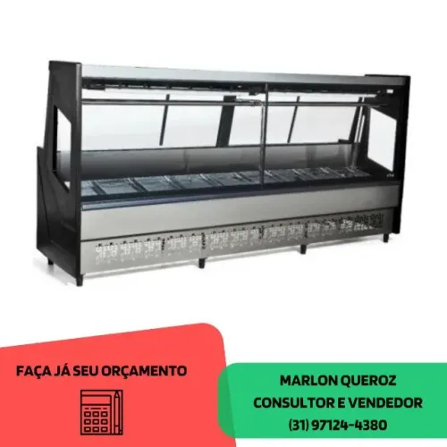 Balcao de Açougue 3,0M Preto Novo