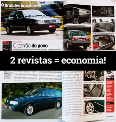VW Santana e Quantum - Kit 2 Revistas Quatro Rodas