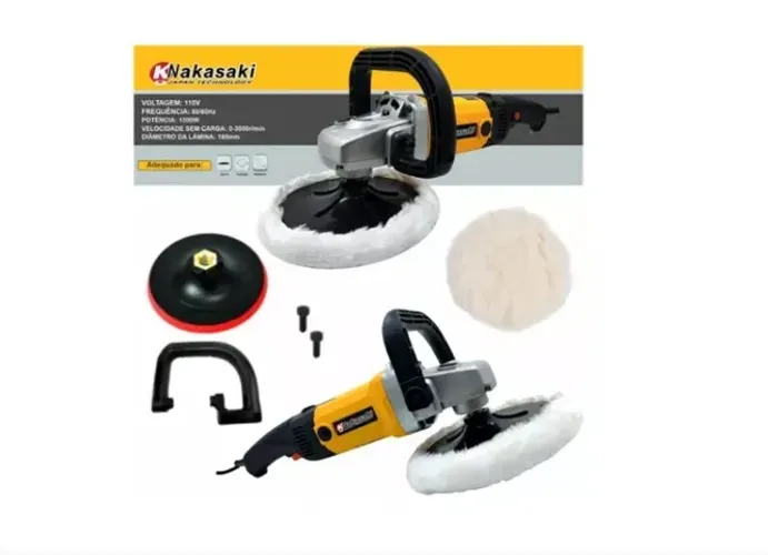 Politriz Angular Automotiva 7pol 1300w Nakasaki Profissional - Fazemos Entregas!