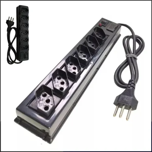  Filtro De Linha Régua Extensão Elétrica 6 Tomadas Bivolt 
