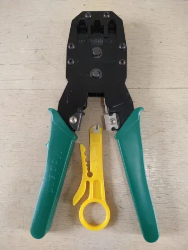 alicate de crimpar 3 em 1 + alicate de inserção fêmea p/ keystone