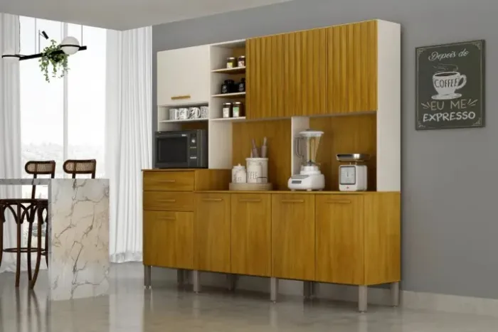 Armário de Cozinha 9 Portas 2 Gavetas