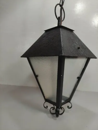 Luminária Antiga Vintage Ferro Hfc (Usado)