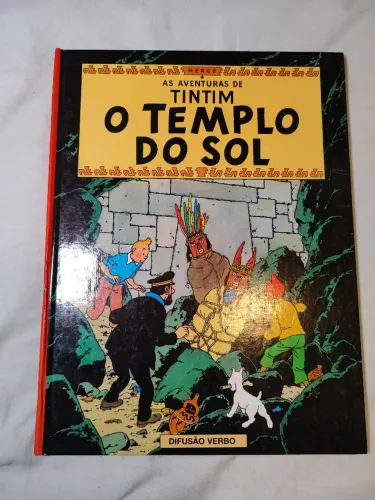 Livro Aventuras de Tintim O Templo do Sol Capa Dura luxo Editora Difusão Verbo