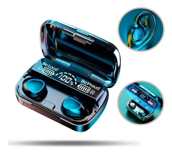 Fone de Ouvido Bluetooth TWS M10 Bluetooth V5.1 com Power Bank de 2000mah