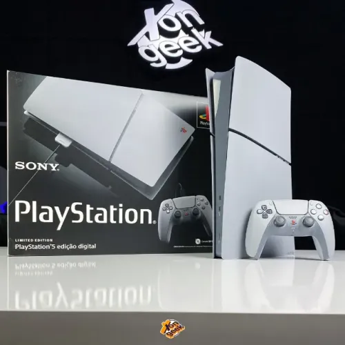 PS5 Slim SSD 1TB | Console Digital | Aniversário de 30 Anos! - Edição Limitada!