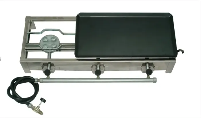 5635- FOGAO AP 3B INOX RETANGULAR PQ C/CHAPA MESA ESTILOFER