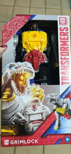 Figura Transformers Authentics Titan Changer Grimlock - E7422 - Hasbro, Cinza, vermelho e