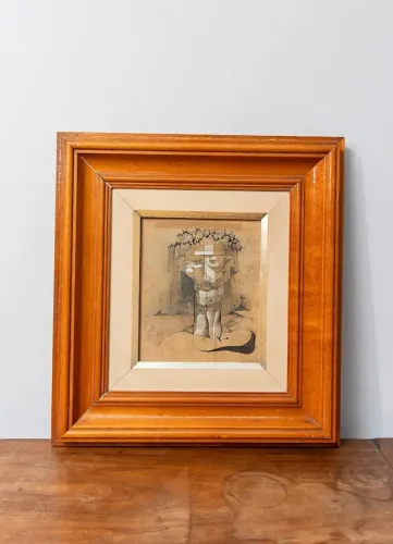 Quadro BANG com Representação Artística de Jesus Cristo, Destaque para a Coroa de Espinhos