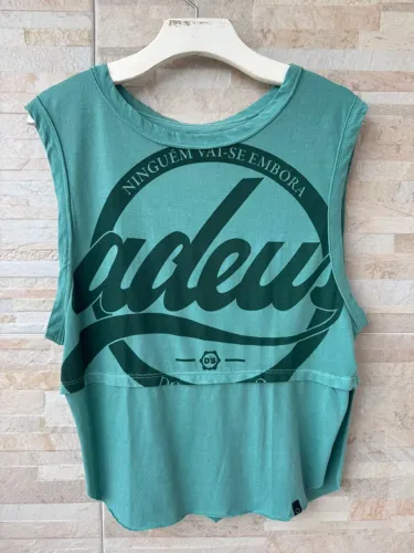 Camiseta regata feminina - Adeus