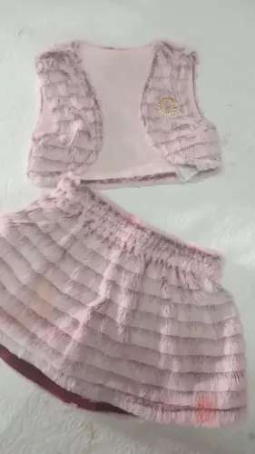 Conjunto de pele rosa infantil Milon 