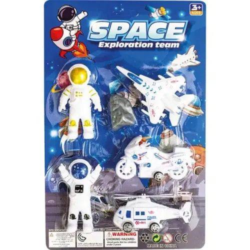 Brincando de Profissões Kit Espaço Veículos 5 peças - Samba Toys