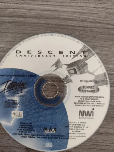 Descent: Anniversary Edition 1997 CD Original Windows PC Raridade Nostalgia Retro Anos 90