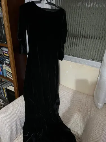 Vestido preto de veludo Ton Âge tamanho M