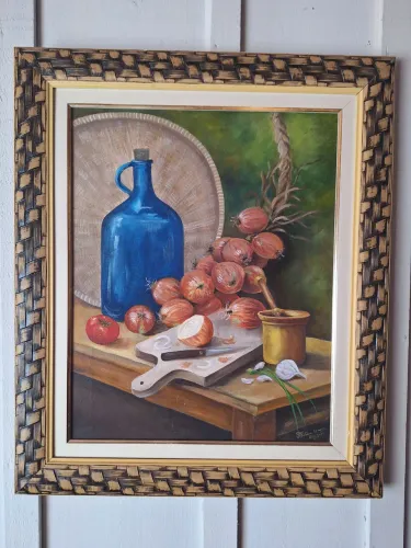 Lindo Quadro pintado à óleo! Deixe sua casa ou restaurante com um toque clássico.