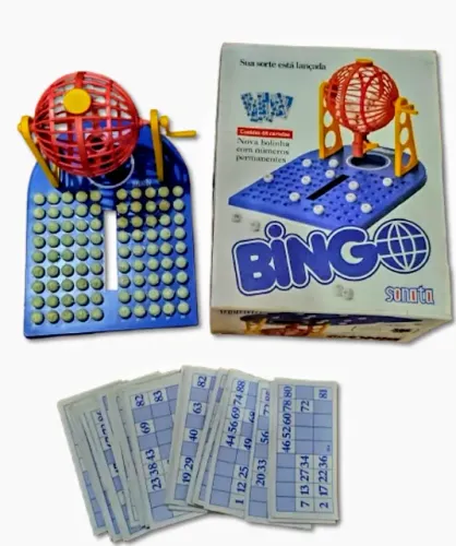 Antigo Jogo de Bingo Retro Sonata Anos 90 Completo Vintage