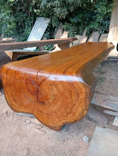 Mesa cascata 4 Metros x 1 metro rústica maciça