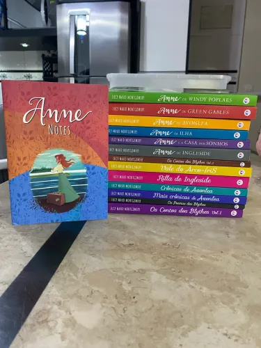 Coleção 13 livros anne de green gabes + bloco de anotações