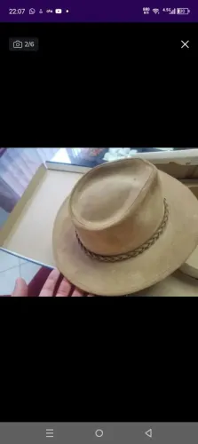 Chapéu Pralana bege número 54 semi novo foi usado uma vez 