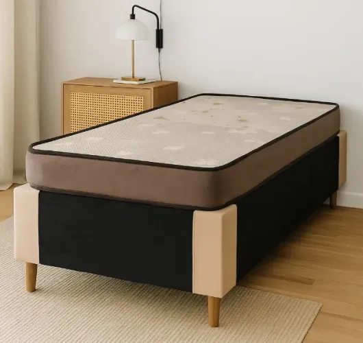 Kit Colchão + Base Box Solteiro Novo