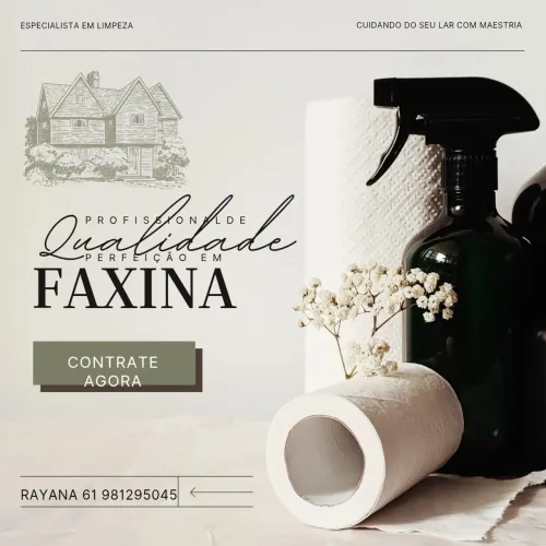 Faxina no lar e limpeza em lojas e escritórios