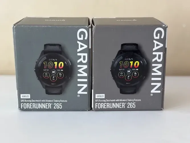 GARMIN FORERUNNER 265 AMOLED GPS PRETO - NOVO - LACRADO NA CAIXA - Parcelamos em ate 18x