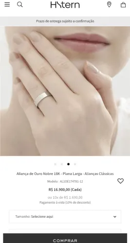 Par alianças H. Stern (34.000 na loja)