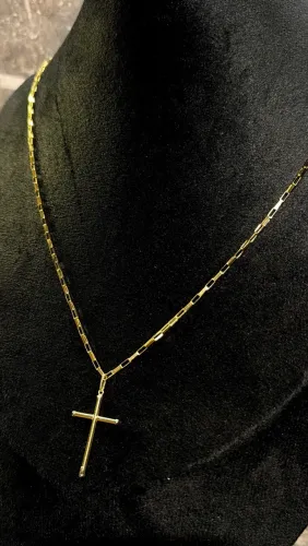 Cordão de ouro tijolinho + pingente 8.34g ( LOJA FÍSICA)