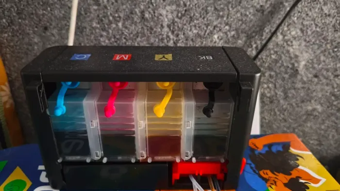 Cartucho recarregável + Kit Inkor tintas Impressora