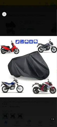 Vende-se capa de cobrir moto em couro forrada impermeável tamanho M