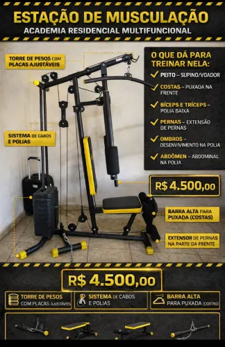 Aparelho de musculação. Extremamente novo