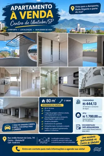 Imóvel para venda tem 80 metros quadrados com 2 quartos em Centro - Ubatuba - SP