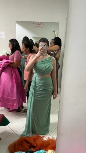 Vestido de festa verde