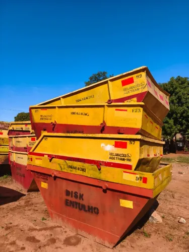 caçambas metalicas para coleta de entulhos