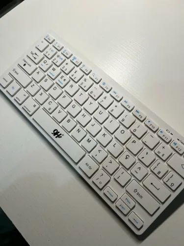 Teclado sem fio branco