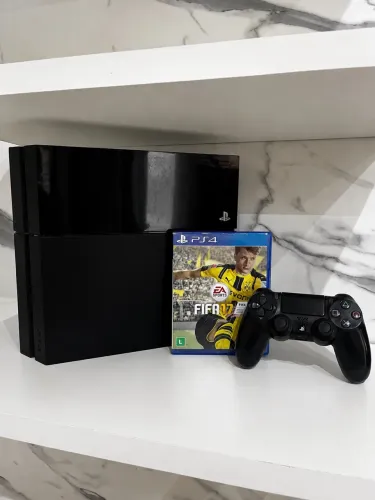 PS4 FAT 1TB + 3 JOGOS + CONTROLE ORIGINAL