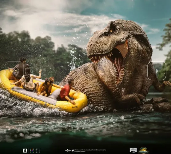 T-Rex River Scene Iron Studios Jurassic World