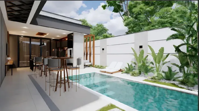 Condomínio Alphaville 4, Casa térrea com 210m2, 3 suítes, Piscina, Original